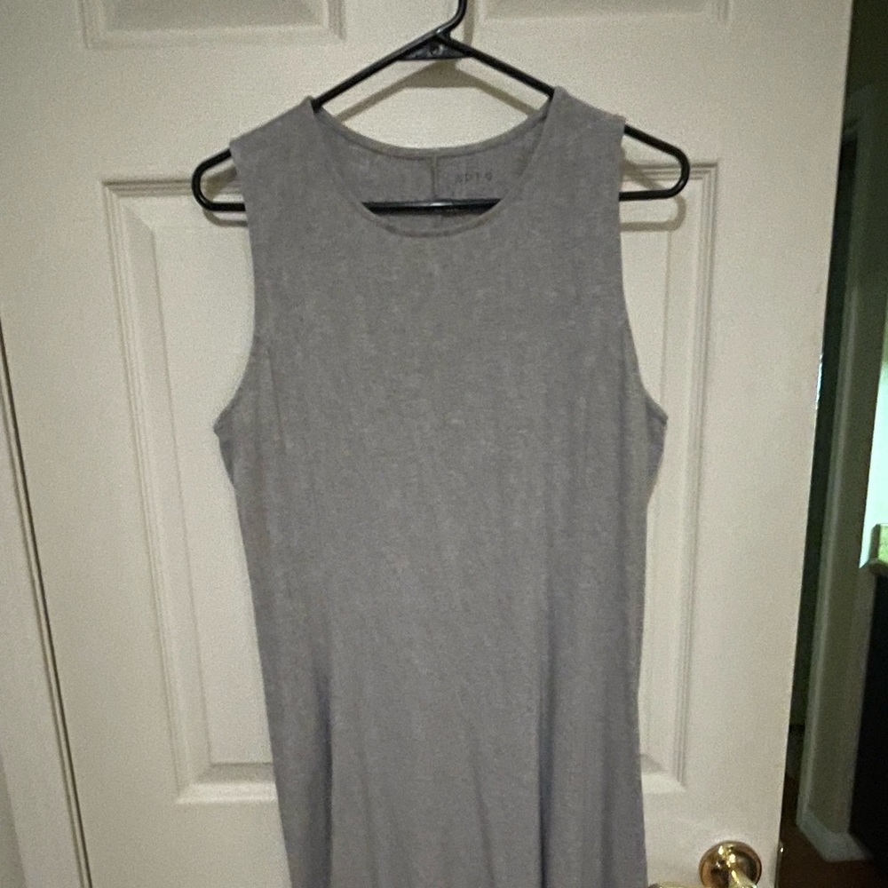 grey casual soft t shirt dress